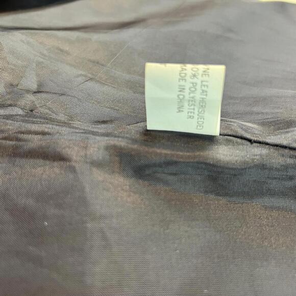 IDEA Nuova - Women's Brown 100% Leather Vest with Fringe - SZ L - Picture 4 of 9